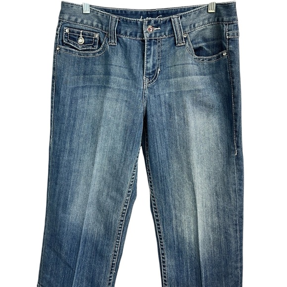 INC Distressed Wide Leg Crop Jeans Size 10 - Picture 2 of 5